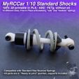 MRCC_STD_Shocks_04.jpg MyRCCar 100% 3D Printable 1/10 RC Car Standard Shocks without oil, including springs, from 55mm to 100mm