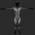 7.png Female Body Base Mesh T-Pose