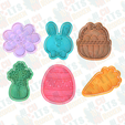 Easter-elements-cookie-cutter-set-of-6.png 101 adet kurabiye kalıbından oluşan Mutlu Paskalya seti