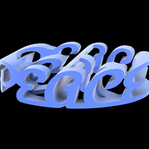 TEXT FLIP - PEACE 3D model