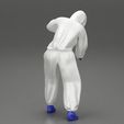 Girl-0003.jpg 3D file Woman wearing antivirus suit standing and pushing・3D printable model to download