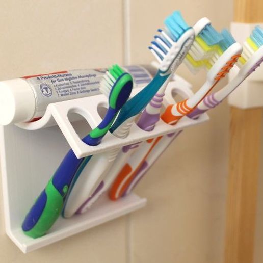 Toothbrush and toothpaste holder 3D model