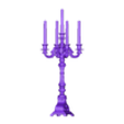 1.obj Modern Black Tabletop Candlestick Candle Holder Candelabra 3D model