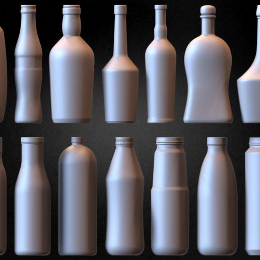Pack-of-20-Bottles-Kitbash-Volume-03-Sculpted-by-Yacine-BRINIS-Set-031.jpg Pack of 20 Bottles Kitbash Volume 03