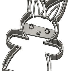 Lapin-3.jpg Fichier STL 2 Moules à Biscuit - Emporte-pièces - Cookie cutter- Coupe Biscuit - Pâques - Chocolat - Gâteau - Cloches - Lapin - Poussin - Oeuf・Design pour impression 3D à télécharger