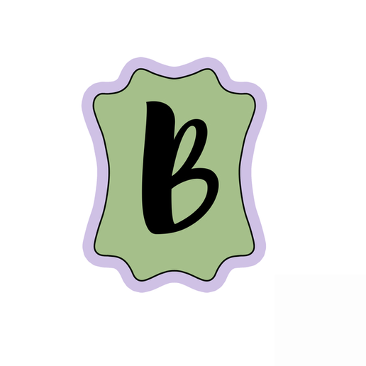 Custom Letter Frame Cookie Cutter STL – Alphabet Plaque 3D Print File