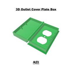 3D Outlet Cover Plate Box ALEX ALDRIDGE STL file 3D Outlet Cover Plate Guard Box・3D printable model to download