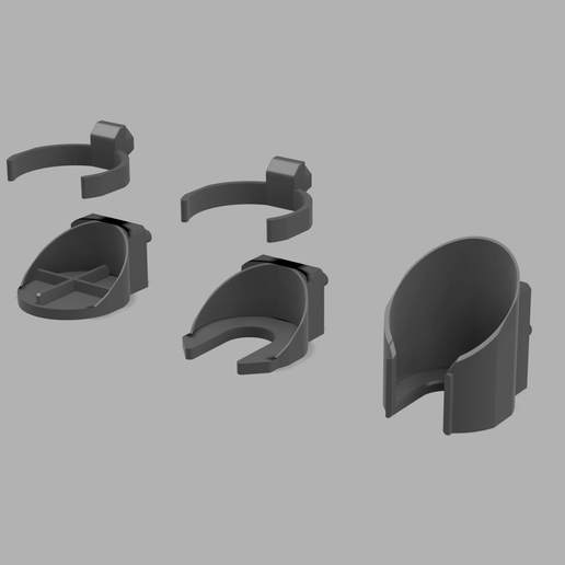 Sealant caulking cartridge tube wall-mounted holder (49mm diameter) - set  (Multiboard)