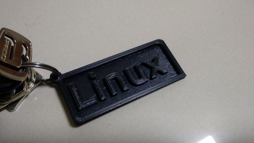 Free 3D file Linux keychain・3D printing template to download・Cults