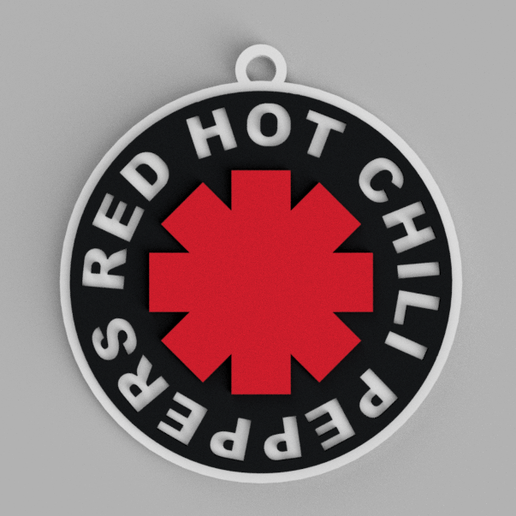 🥵 Red Hot Chili Peppers Logo keychain - pendant - earring・ STL