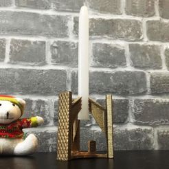 Castiçal 3 reis magos.jpg Datei STL Three Wise Men Candlestick・Design für 3D-Drucker zum herunterladen