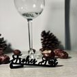 IMG_9661.jpeg Wine glass pendant "Merry Christmas"| Christmas table decoration | Christmas Eve | Decoration and gift idea