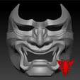 OM1.2.png Red Hood Oni Mask / Red Mempo Mask