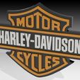 Harley_Davidson.JPG Free STL file Harley Davidson Logo・3D print design to download