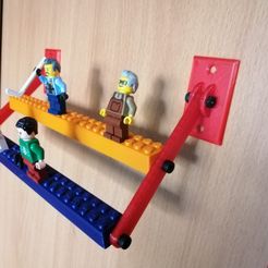 Wandhalterung.jpeg STL file Wall mount for minifigures・Model to download and 3D print