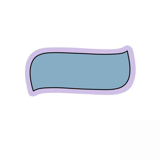 Blank Banner Cookie Cutter STL – 2 Inch Ribbon Label 3D Print File