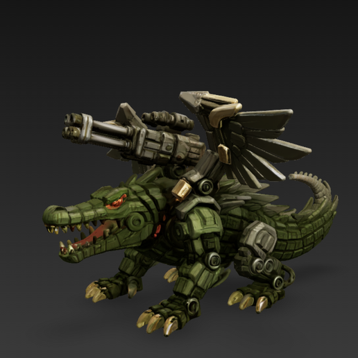 🐊 Mecha Crocodile - Heavy Armored Alligator 3D Printable Model