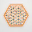 20221114_103208.jpg Juego de posavasos hexagonales (impresión con un solo extrusor) VERSION GRATITA CON MARCA DE AGUA
