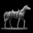 Riding_Horse_with_saddle_modeled.JPG Misc. Creatures for Tabletop Gaming Collection