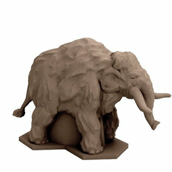 Mammoth.png Free STL file Woolly Mammoth (18mm Scale)・3D printer design to download