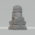 3.png Chinese Stone Lion 3D Model
