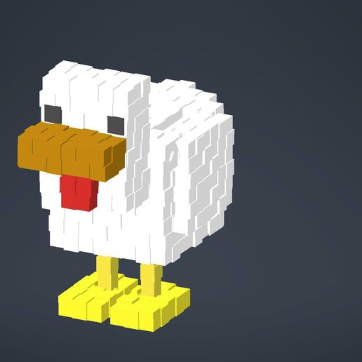 🦆 Minecraft Duck・Free STL File for 3D printing・Cults