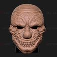 09.jpg Zombie Bloody Clown Mask - Scary Halloween Cosplay 3D print model