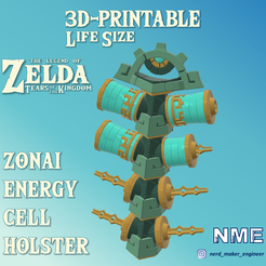 Folie1.png 3D file Zonai Energy Cell Holster - Zelda Tears of the Kingdom - Life Size・Model to download and 3D print