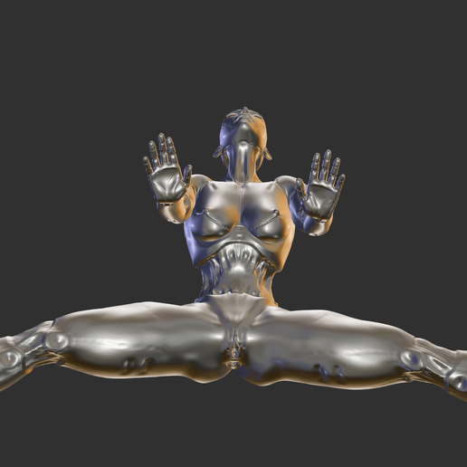 👧 High Tech Cyber Girl Nude Statue for 3D Print・ 3D File for 3D
