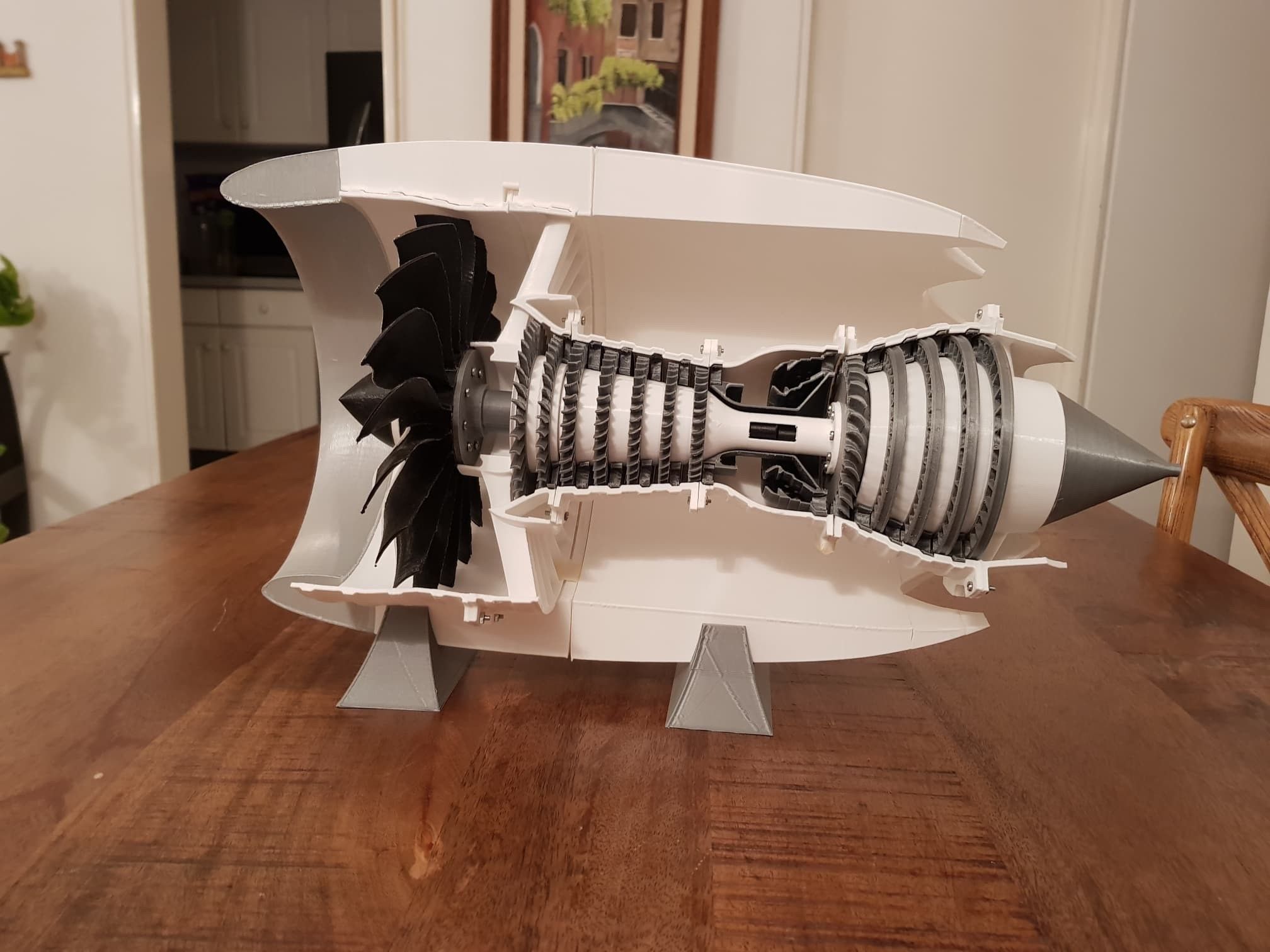 Download STL file Scale Turbofan Jet Engine 3 Spool Version (Like the