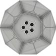 Flower pot - Penta, thin wall 2.png Flower pot, Dodecahedron, with saucer base