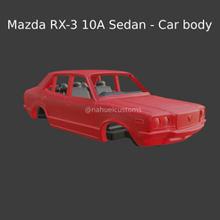 Nuevo proyecto (95).png Fichier STL Mazda RX-3 10A Sedan - Carrosserie・Modèle pour imprimante 3D à télécharger