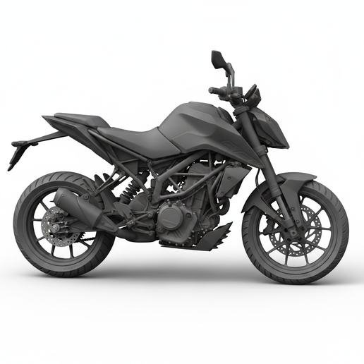 KTM Duke 390 chopper STL, stretched swingarm bike STL, collectible motorcycle STL, wide tire motorcycle STL, motorcycle workshop STL, motorcycle STL, motorcycle model kit, motorcycle lamp STL, drag bike STL, steampunk motorcycle STL, 1:64 motorcycle, cust