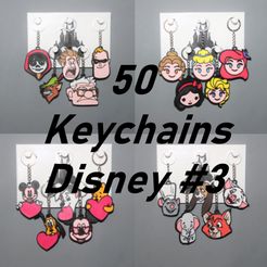 Disney-pack-3.jpg 3D-Datei 50 Disney Schlüsselanhänger #3・3D-druckbares Design zum Herunterladen