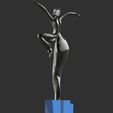0-ZBrush-Document.jpg Ballet Dancer Fifth fantasy statue - low poly face