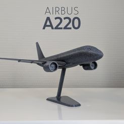 Cover.jpg Fichier STL gratuit Airbus A220-100 - 1:144 - Gratuit・Plan à télécharger et à imprimer en 3D