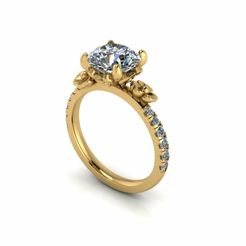 1.jpg STL file Solitaire Diamond Ring R26・3D print design to download