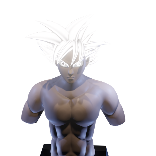 4.png Modèle de buste sculpté en 3D du fils Goku de dragon superball super