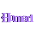 Humari Heart.stl Nombre Llavero - Humari