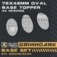 75x42mm-Base-Topper.jpg Archivo 3D Colección Base Grimmdark・Plan para descargar y imprimir en 3D