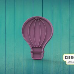 Globo-aerostatico-M2.jpg STL file Hot Air Balloon Cookie cutter M2・Template to download and 3D print