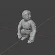 123334.png Funny Mummy Monster STL | Creepy Wrapped Creature | Halloween Shelf Figure | Spooky Decor STL