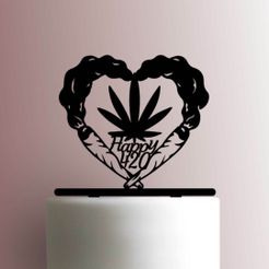 JB_Joint-Heart-Happy-420-225-A816-Cake-Topper.jpg STL-Datei TOPPER 420 GLÜCKLICH 420・Design zum Herunterladen und 3D-Drucken