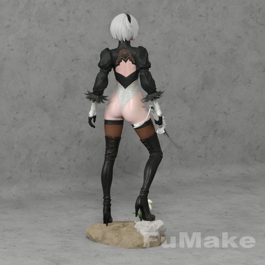 Figurine 2B (Nier Automata) à Peindre – Impression 3D Résine – Bulkamancer