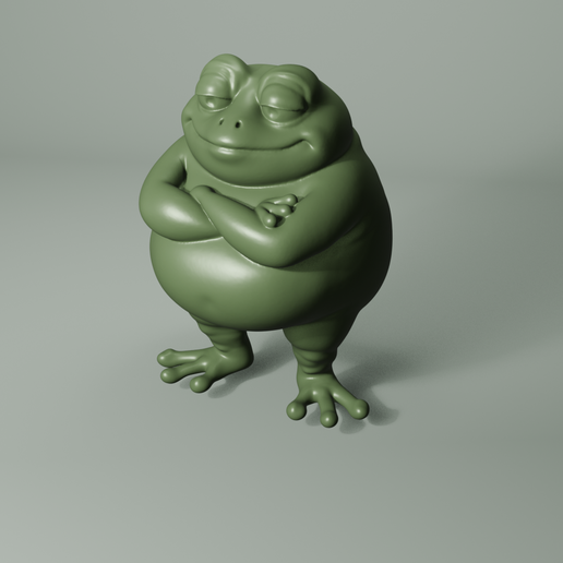🐸 Funny Fat Frog 3D Model - Hilarious Chunky Frog STL for 3D Printing ...