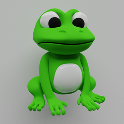 rana.png Archivo STL rana personaje・Diseño imprimible en 3D para descargar