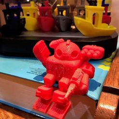 robot1.jpg Free STL file Makerbot Robot - weaponized & wider joints・3D printable model to download