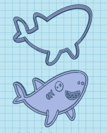 tiburon.png STL file Shark 10cm・3D print design to download, Helen_noni