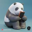Panda_Render_01_AZ3DDOJO.jpg Panda Bear STL for 3D Printing