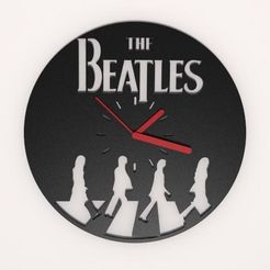 The beatles wallclock.1.JPG STL file The Beatles Wall clock・3D printing model to download